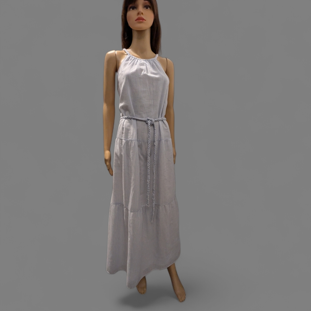 Japna long (midi/maxi) sundress, size medium, blue and white